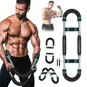 Power Twister Bar – Adjustable Resistance (60-110 lbs) Twist Arm Trainer. Easy-to-Install Detachable Home Gym Equipment for Upper Body Muscles, Unisex.
