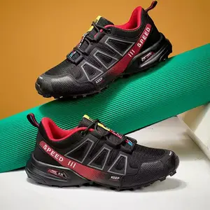 Men Women Speed III Waterproof Trail Running Shoes, Rugged Deep Lug Non-Slip Outdoor Hiking Trekking Sneakers, Lightweight Breathable Mountain Climbing Footwear