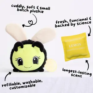 MoodleMates Busy Bee Scented Plushie | Lemon Scent | Cuddly & Soft | Washable