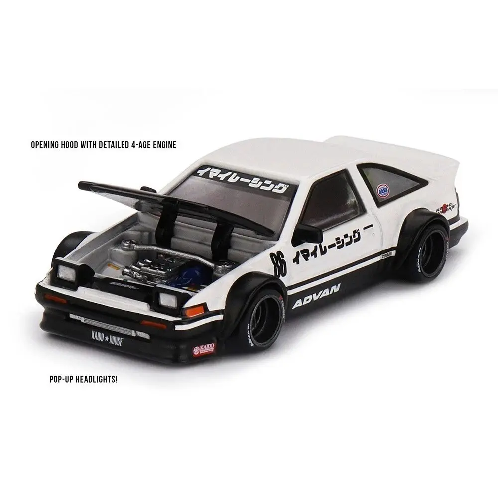 MINI GT x KAIDO HOUSE TOYOTA AE86 SPRINTER TRUENO STREET V1 IN