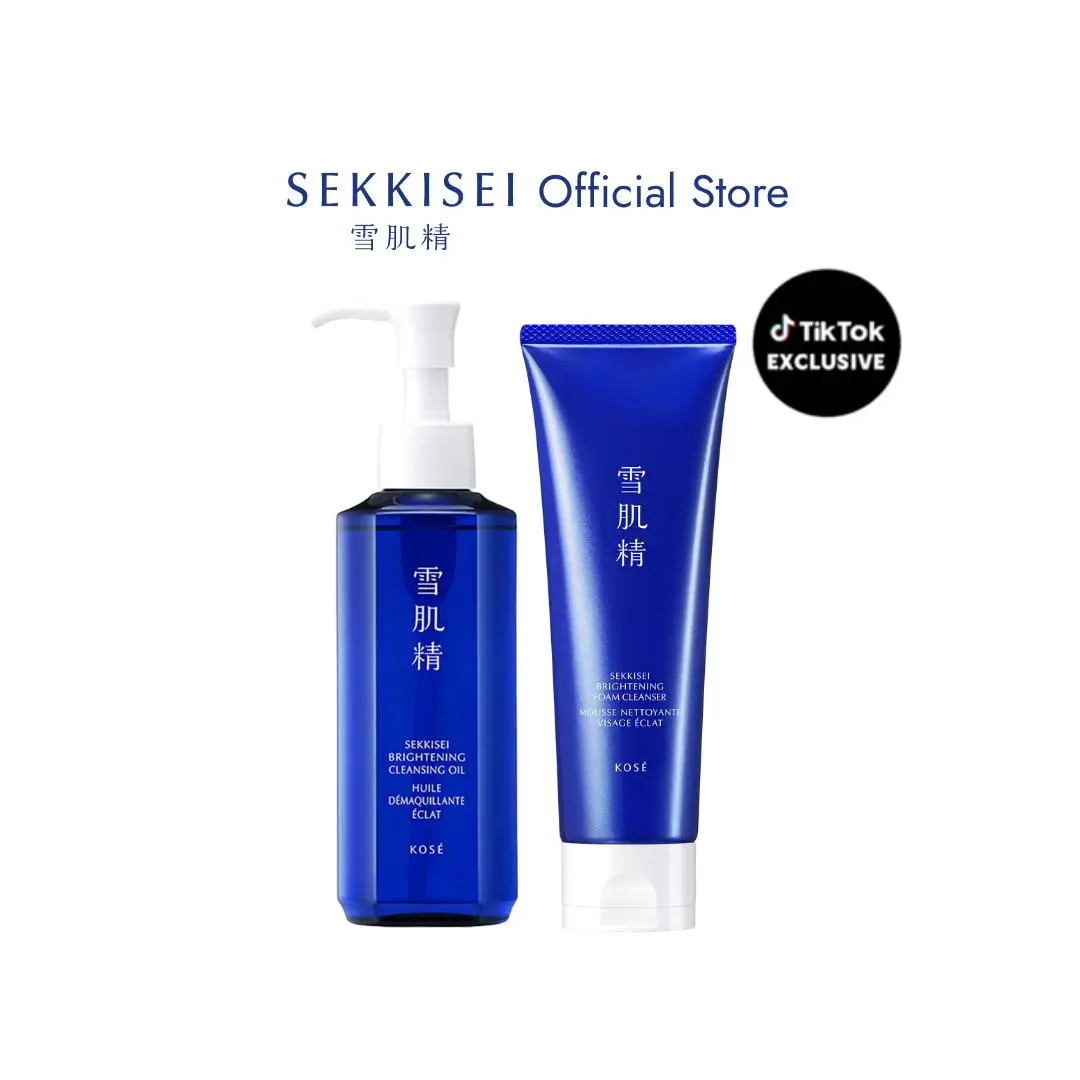 SEKKISEI Brightening Duo: Brightening Foam Cleanser and Brightening Cleansing Oil