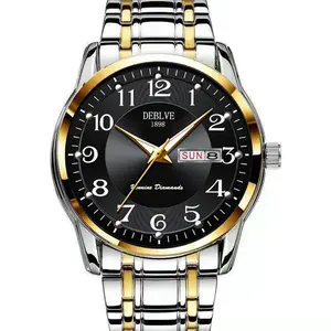 Swiss Brand Automatic Mechanical Watch Simulated Waterproof Luminous Skeleton Calendar