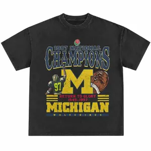 Michigan Wolverines 1997 National Champions Shirt, Retro College Football Graphic Tee, Vintage Michigan Fan Apparel, Game Day Wolverines Style T Shirt, Classic 97 Champions Football Tee