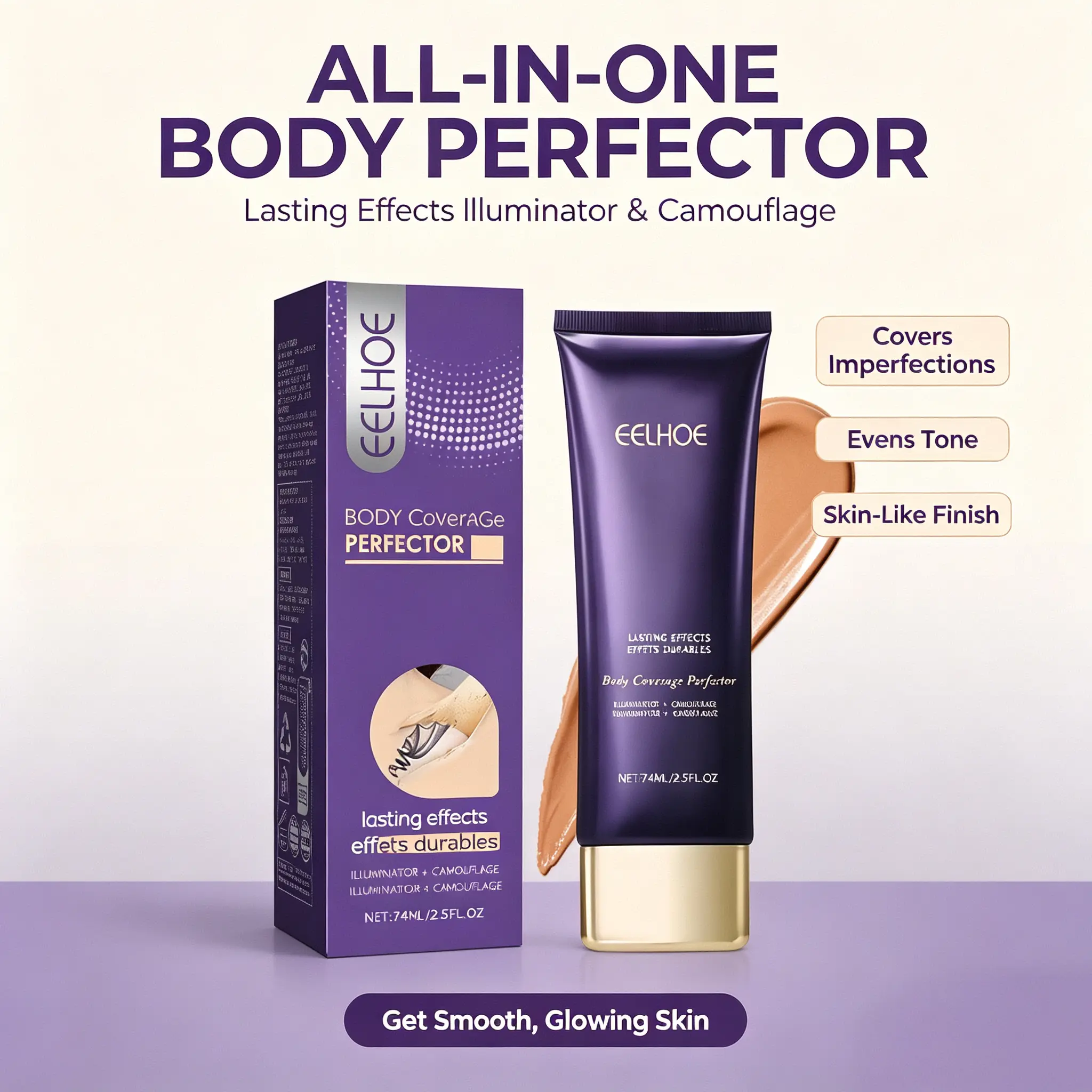 Dark Skin Tone Makeup Concealer Cream, Multi-Purpose Face & Body Imperfection Cover, All-Over Complexion Perfector Repair Cream