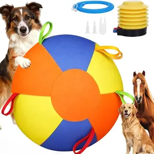 Herding Ball for Dogs, 18 Inch Calming Jumbo Ball, Durable Tear-Resistant Inflatable Ball with Pump, Training Ball for Large Breeds