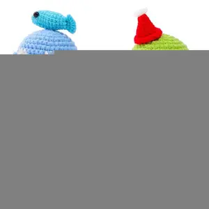 KRABALL Penguin Crochet Kit for Beginners With Video Tutorial Cotton Knitting Yarn Thread Needles Hook Knit Tool Set DIY Craft