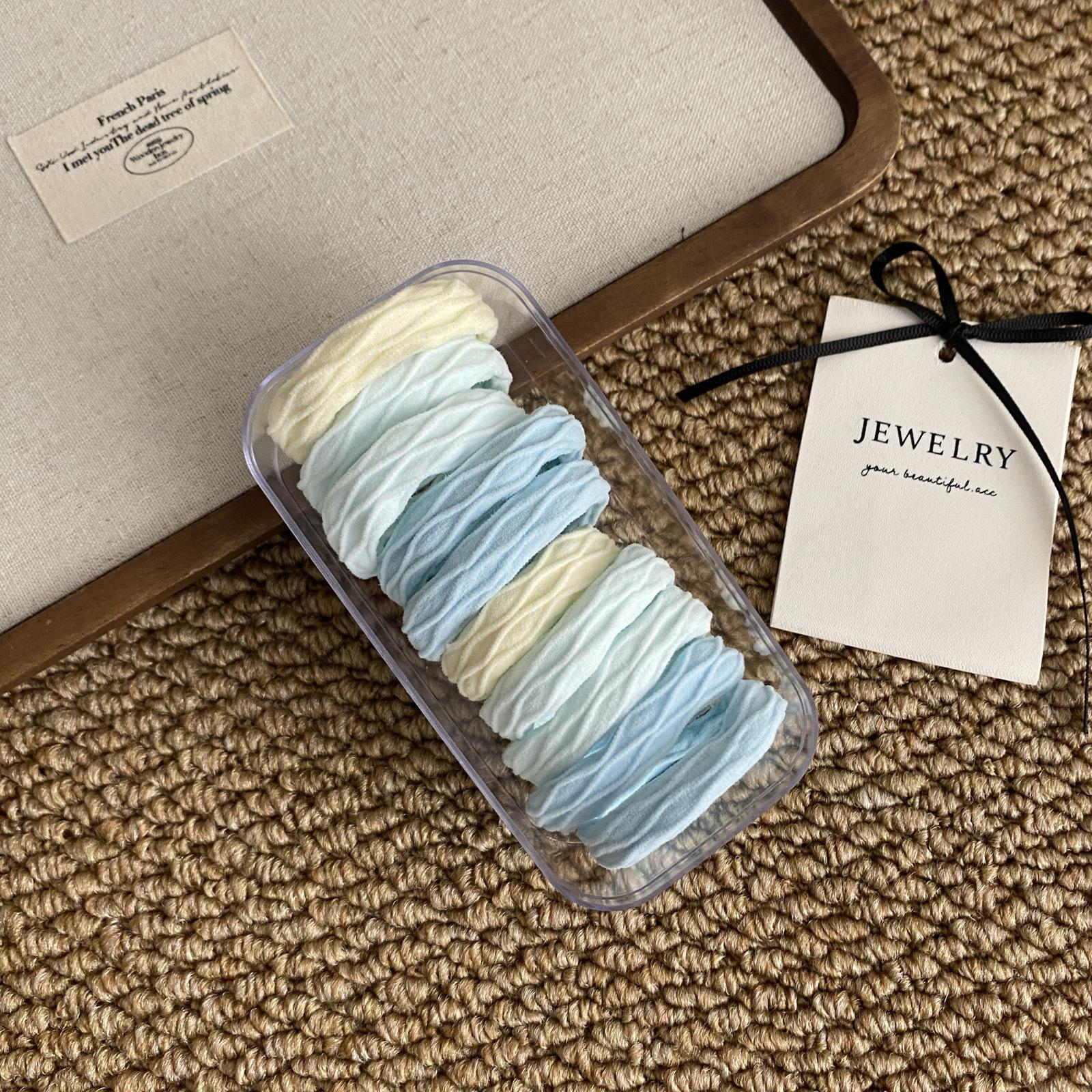 【Pack of 5】Single random color scrunchie headband cute high stretch durable rubber band tie hair high ponytail non-damage hair traceless hair accessories