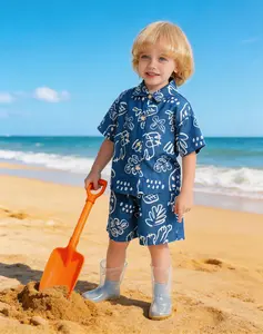 【CICIIBEAR】Baby Shirt Set for Boys, Summer Sunscreen Clothing, Cooling Two-Piece toddler comfortable Boys Mystery Outfit cute clothes set perfect birthday gift  print  pant sweatshirt boys summer outfits boys beach outfit