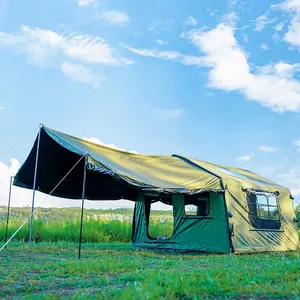 Inflatable tent, black rubber canopy, integrated outdoor camping, overnight camping, complete equipment, cabin, thickened and rainproof