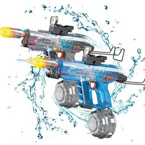 Electric Water Cannon 800CC with Automatic Loading, LED Combat HUD, Glowing Nozzle, Long Range Shooting, Anti-Crushing Tactical Design Play Fun