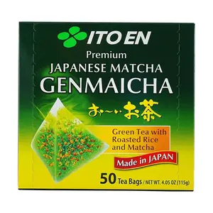 ITO EN Matcha Genmaicha Tea Bags 50ct 4.05oz - Japanese Green Tea with Roasted Rice, Premium, 0 Sugar