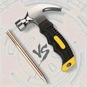 Small High Carbon Steel Hammer, High Hardness, Portable Sheep Horn Hammer, Ideal for Daily Home Tasks and Woodworking Nail Removal Tool