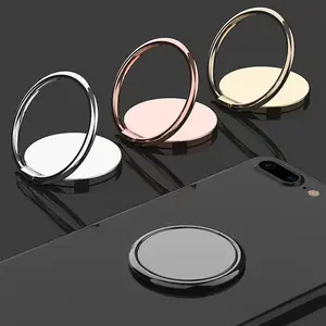 Luxurious metal Mobile Phone Socket Holder Universal 360 Degree Rotation Finger Ring Holder Car Metal Bracket Stand Accessories