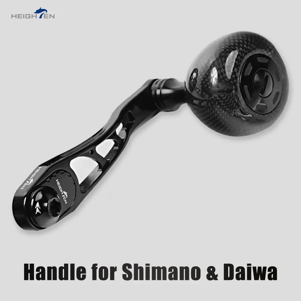 HIGHTEN Jigging Power Handle for Shimano Daiwa Saltwater Baitcasting Conventional Reel 75mm with Carbon Knob
