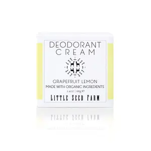 Little Seed Farm All Natural Deodorant Cream, Aluminum Free Deodorant for Women or Men, 2.4 Ounce - Grapefruit Lemon