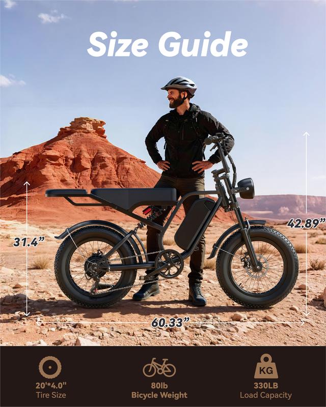 Electric Bike, Equipped with High Carbon Steel Frame, Full Suspension System, 35mph Top Speed, 48V 15AH 20-Inch All-Terrain Tires, Off-Road Motorcycle. Ebike Electric Motorcycle Electric Bike, Equipped with High Carbon Steel Frame, Full Suspension System, 35mph Top Speed, 48V 15AH 20-Inch All-Terrain Tires, Off-Road Motorcycle. Ebike Electric Motorcycle