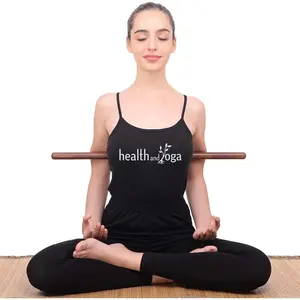 StretchNHeal Collapsible Multi-Use Wooden Yoga Stick - Regular and XL - Portable Posture Corrector Pole, Stretch Mobility Stick, Physical Workout Exercise Dowel