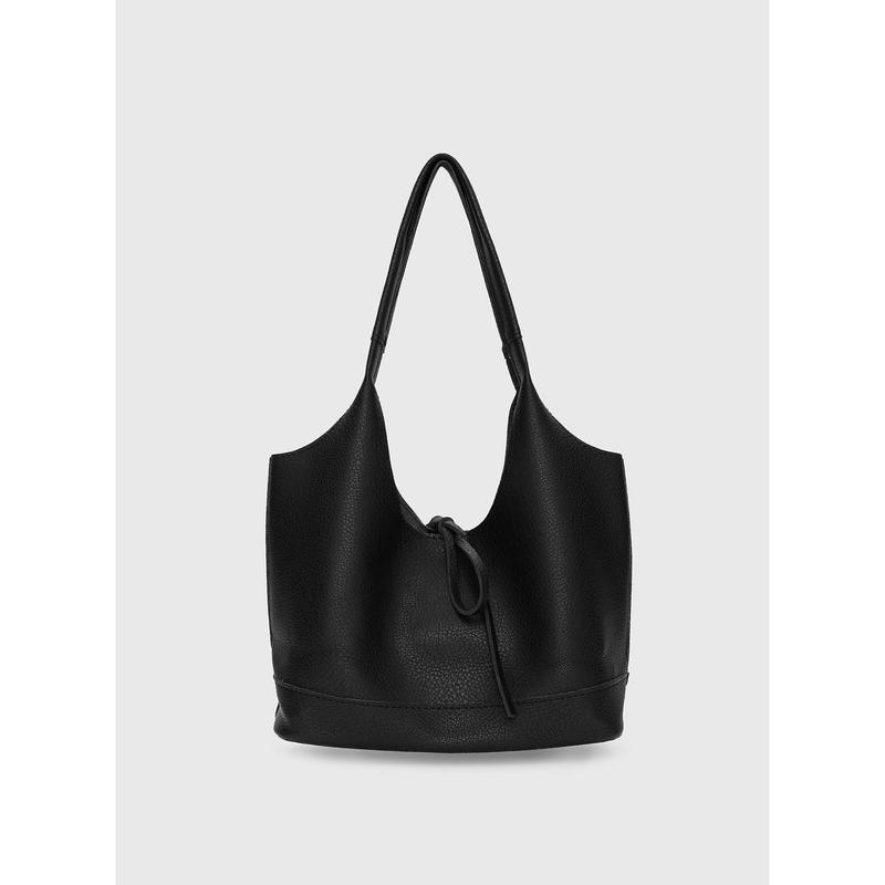 Nonstop Bow Detail Shoulder Bag Black
