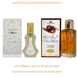 Choco Musk - Eau De Perfume Natural Spray - 50 ml & Soft Eau de Parfum Spray by Al-Rehab Pack of 2