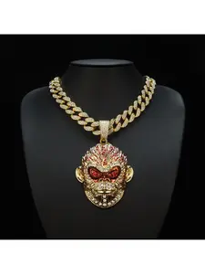 Black Myth: Wukong Diamond-Encrusted Pendant - Fighting Buddha, Great Sage of Heaven Pendant Necklace