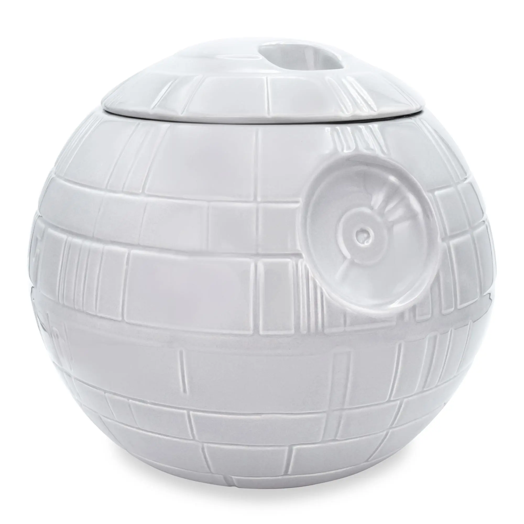 Ceramic Death Star Cookie Jar | Star Wars Kitchen Storage Canister for Fans | 10-Inch Tall Novelty Birthday Gift, Housewarming
