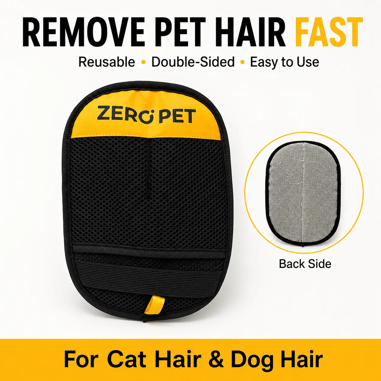 hair remover Electrostatic gloves Two-way brush sticky hair remover Cat hair dog hair glover  Removal Cleaning double-sided grooming mitt reusable car mat