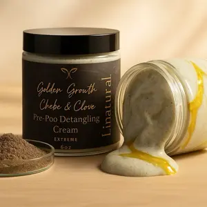 Chebe & Clove Pre-Poo Detangling Cream 6oz Haircare Moisturizer Before Shampoo Hair Treatment Mask Moisturizing Blend Hydrating Repair GREAT for Type 4 hair Moisture Daily