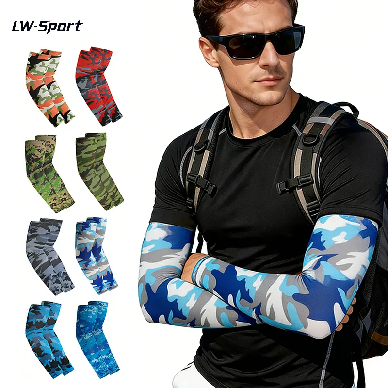 4Pairs /8 Pairs Camo Cooling UPF 50+ UV Protection Arm Sleeves | SunSafeTok OutdoorTok CyclingTok Ice Silk Breathable Sun Sleeves | for Cycling Hiking Fishing Running Motorcycle Summer Outdoor Sports