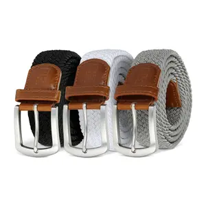 East/18 Men's Perfect Fit Woven Stretch Golf Belt, Monochrome, 3 Pack,  L/XL