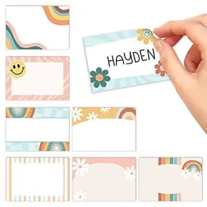 Name Tag Stickers | Set of 56 | Classroom Supplies Adhesive Tabs