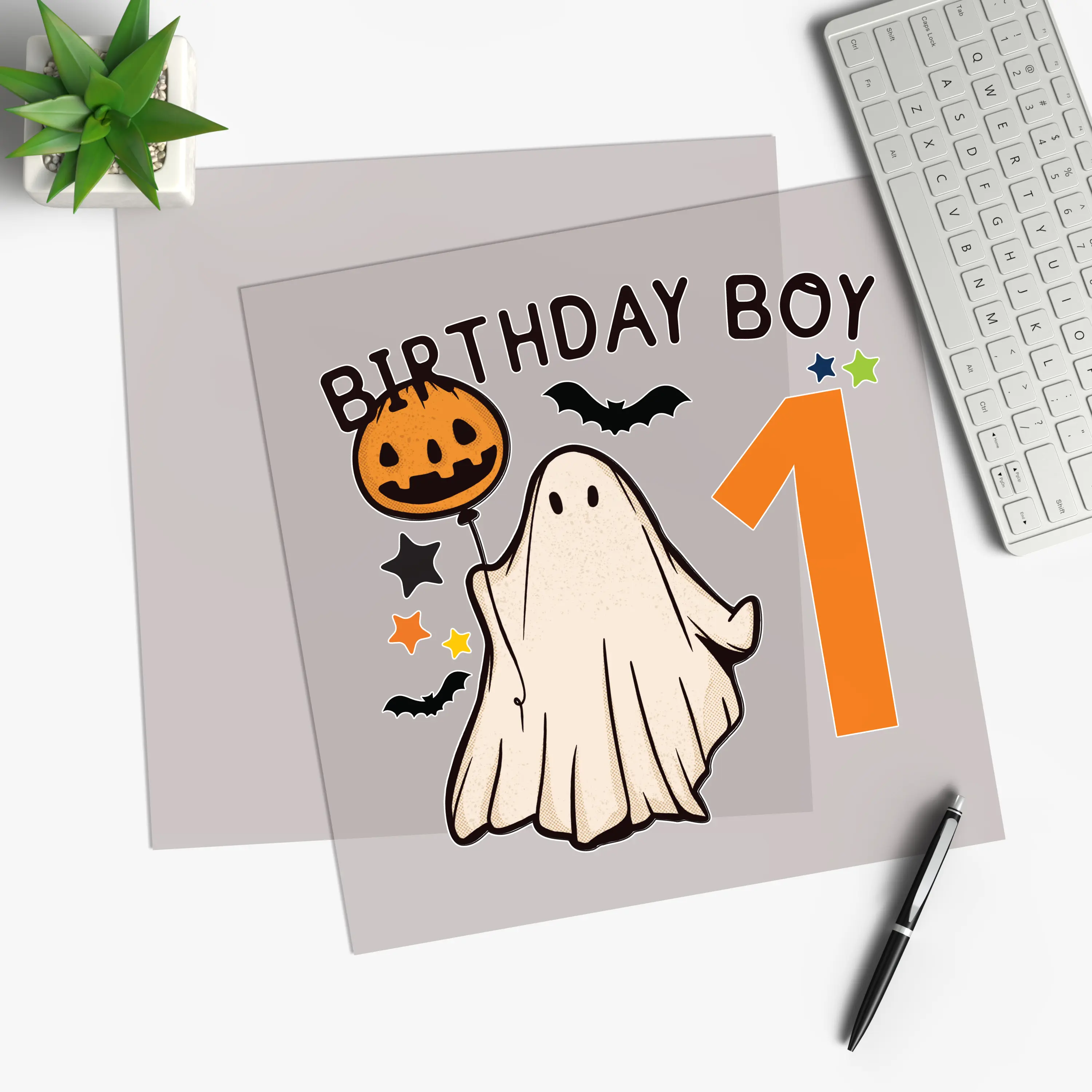 DTF Transfer for Halloween Birthday Shirt Design - Birthday Boy 1st Birthday - Ready to Press - Durable Easy Application - Premium Inks & Films - Fast Easy Application - Ideal for Small Businesses