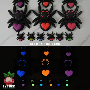 Articulated Heart Spiders | Glow in the Dark | Anniversary Gift | Valentines Gift | Gifts for Loved Ones | Arachnid Lovers