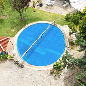 VINGLI 12Mil Solar Pool Cover 12FT Round Solar Blanket for Inground Pool and Above-Ground Swimming Pool, Blue (12')