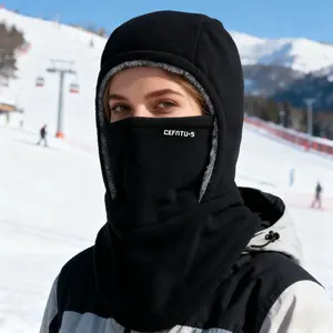 Windproof Beanie with Scarf Cold Weather Windproof Thermal Winter Balaclava Ski Mask Neck Warmer Hood Winter Skiing Snowboarding Motorcycling Ice Fishing Men, Essential for Outdoor Winter Farms and Training Fashion Shiesty Mask