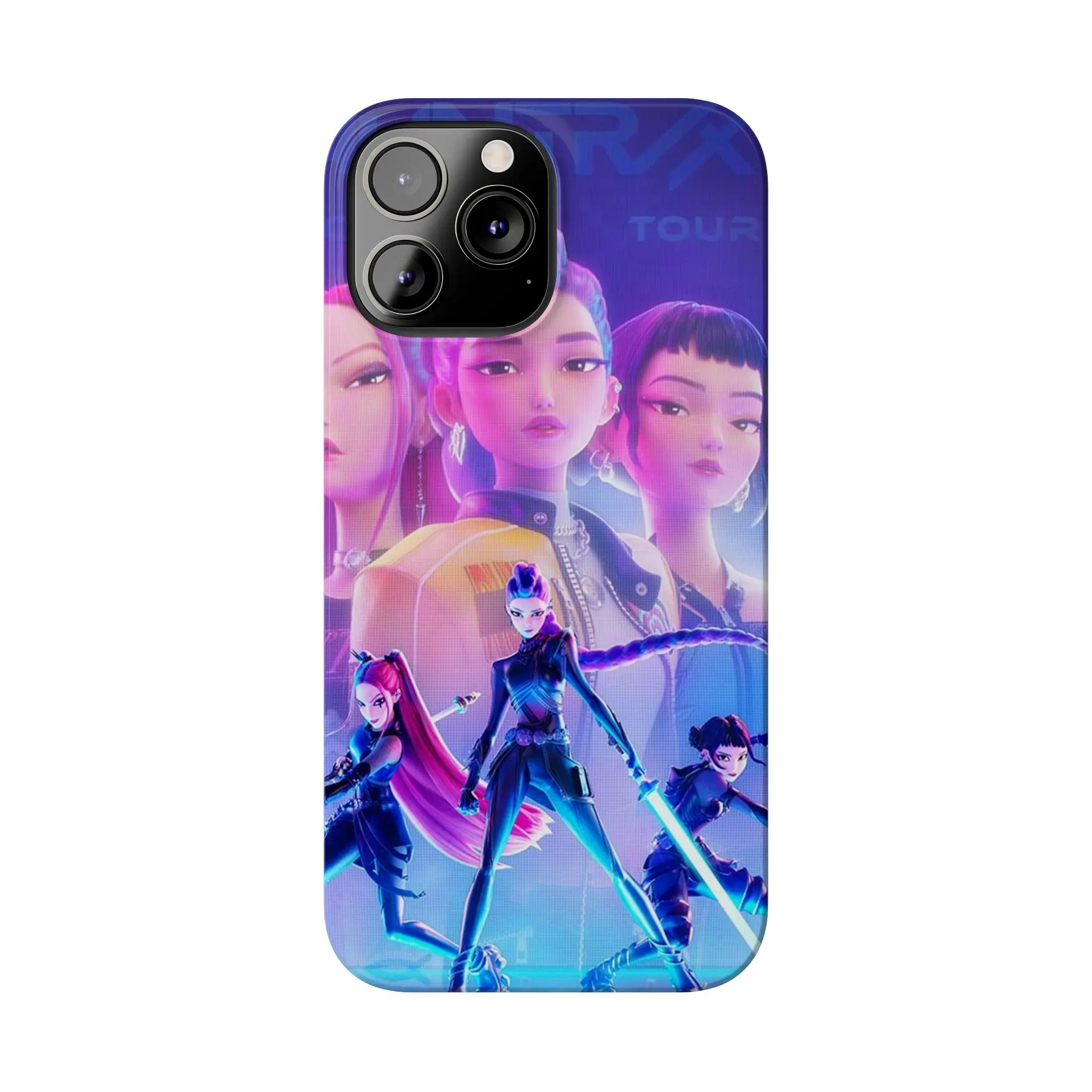 KPop Demon Hunters Girl Group Phone Case, Huntrix Rumi Mira Zoey K-Pop Aesthetic Protective Cover for iPhone 7–17 Pro Max & Samsung S21–S26 Ultra