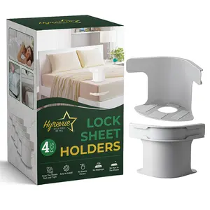 Bed Sheet Holders for Corners – Anti-Slip Fitted Sheet Clips with Lock Design, Keep Sheets Tight & Wrinkle-Free (4PCS Set)