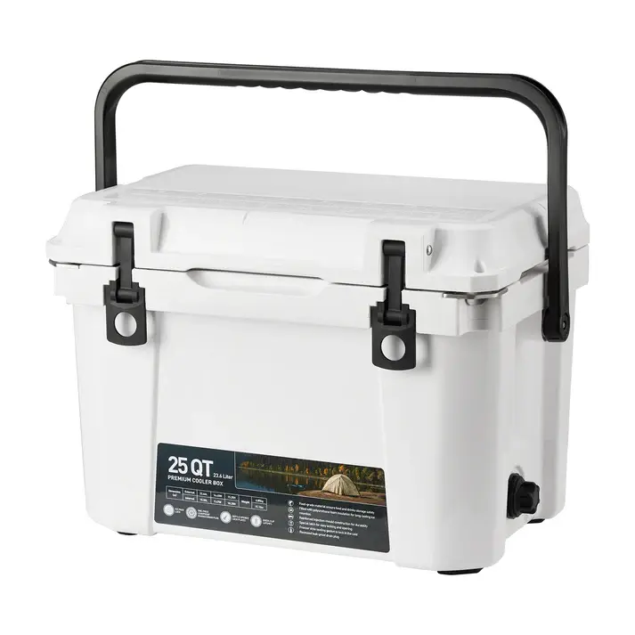 [FLASH SALE] Garvee 20 Quart Portable Ice Cooler, Heavy Duty Ice Chest with Portable Cup Holder, Fish Ruler, Bottle Openers, Camping Cooler for Beach Boat Fishing Picnic Travel