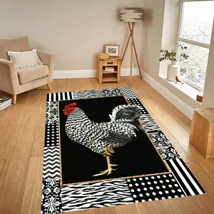 Farm Decor Rug, Rooster Rug, Rooster Floor Art, 3D Rooster Rug, Rustic Area Rug, Decor Rug, Gift For Him Her, Modern Farm Rug,Elegance Decor 1