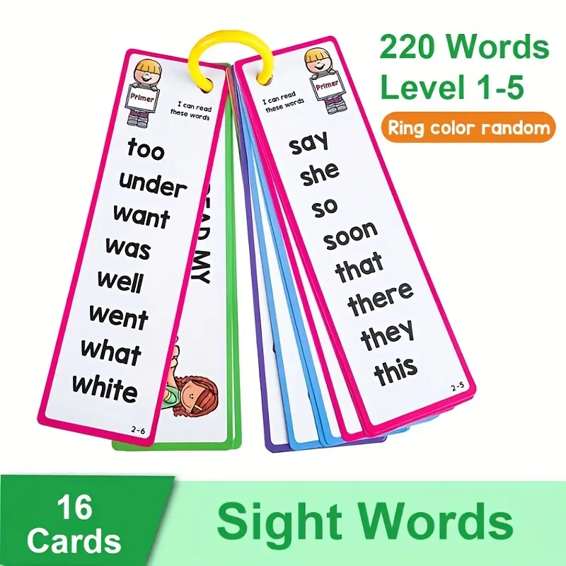 220 Visual Playful English Learning Flash Cards for Teenagers - Vocabulary Building, Memory Games, Homeschool Supplies, Educational Toys, Gifts