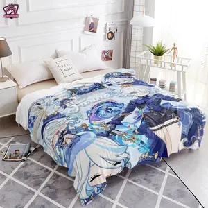 Genshin Impact Furina Complete Collage Throw - Vibrant Fontaine Thematic Aesthetic with Multi-Pose Art, Perfect for True Hydro Archon Fans 251110