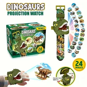 Dinosaur Projector Watch for Kids - 24 Dino Images Interactive & Teaching Toy Cool Birthday Gift STEM Learning Toy Projection Electronic Watch：Pay attention to referring to the guide for clarity
