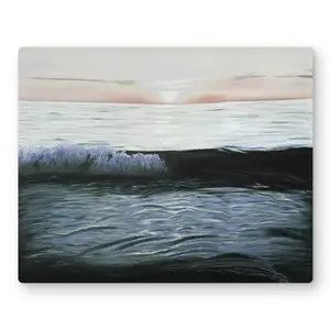 Begin Home Decor C1MP1620U9C2SH 16 x 20 in. Desaturated Sunset Wall Art - Turquoise Beach Metal Print