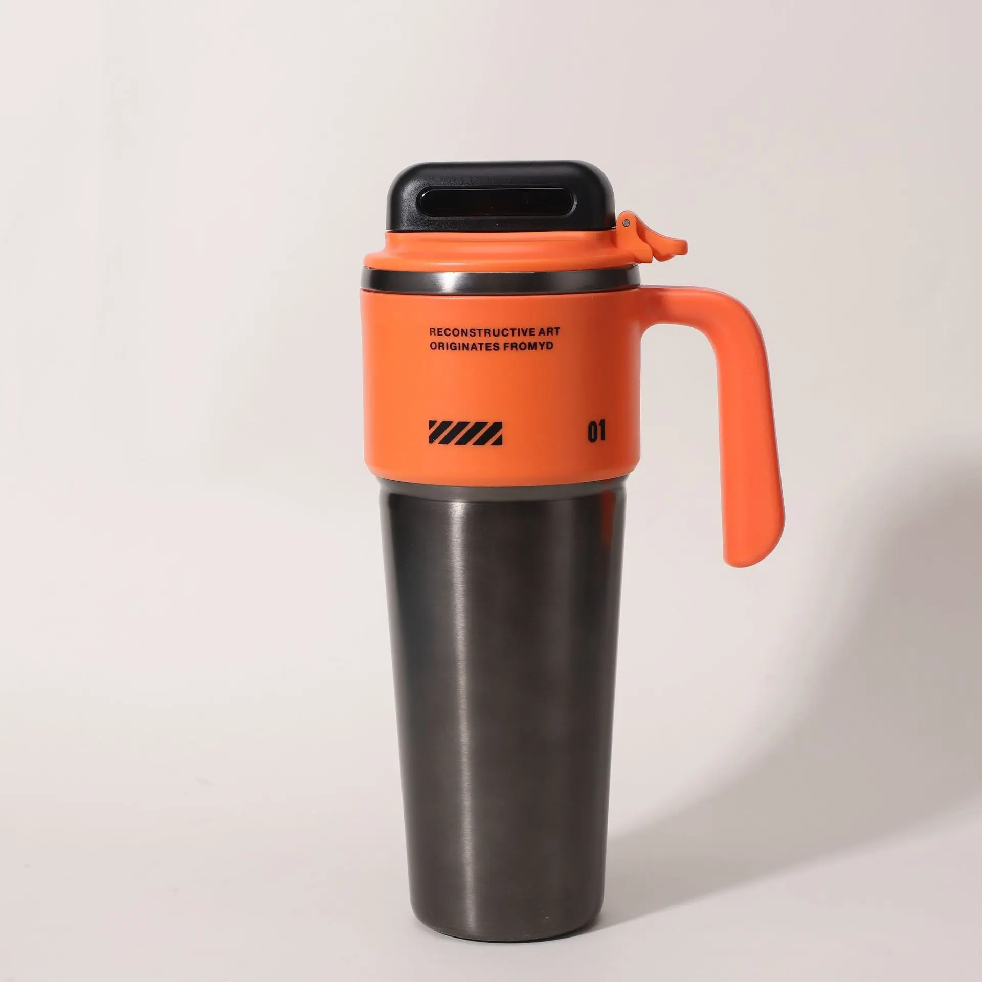 1L (1000ml) Stainless Steel Copper Insulated Flask with Lid - Ergonomic Handle, Leak-Proof Flip Lid, Hidden Storage, Portable Adults' Kitchen Water Bottle, Customizable Drinkware