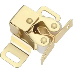4pcs Furniture Hardware Cabinet Magnets Lock - Quick Install, Easy Screw Installation, Baby-safe Latch, Dual Bearings Drawer Closure for Cabinets/drawers, Closets (gold Color)