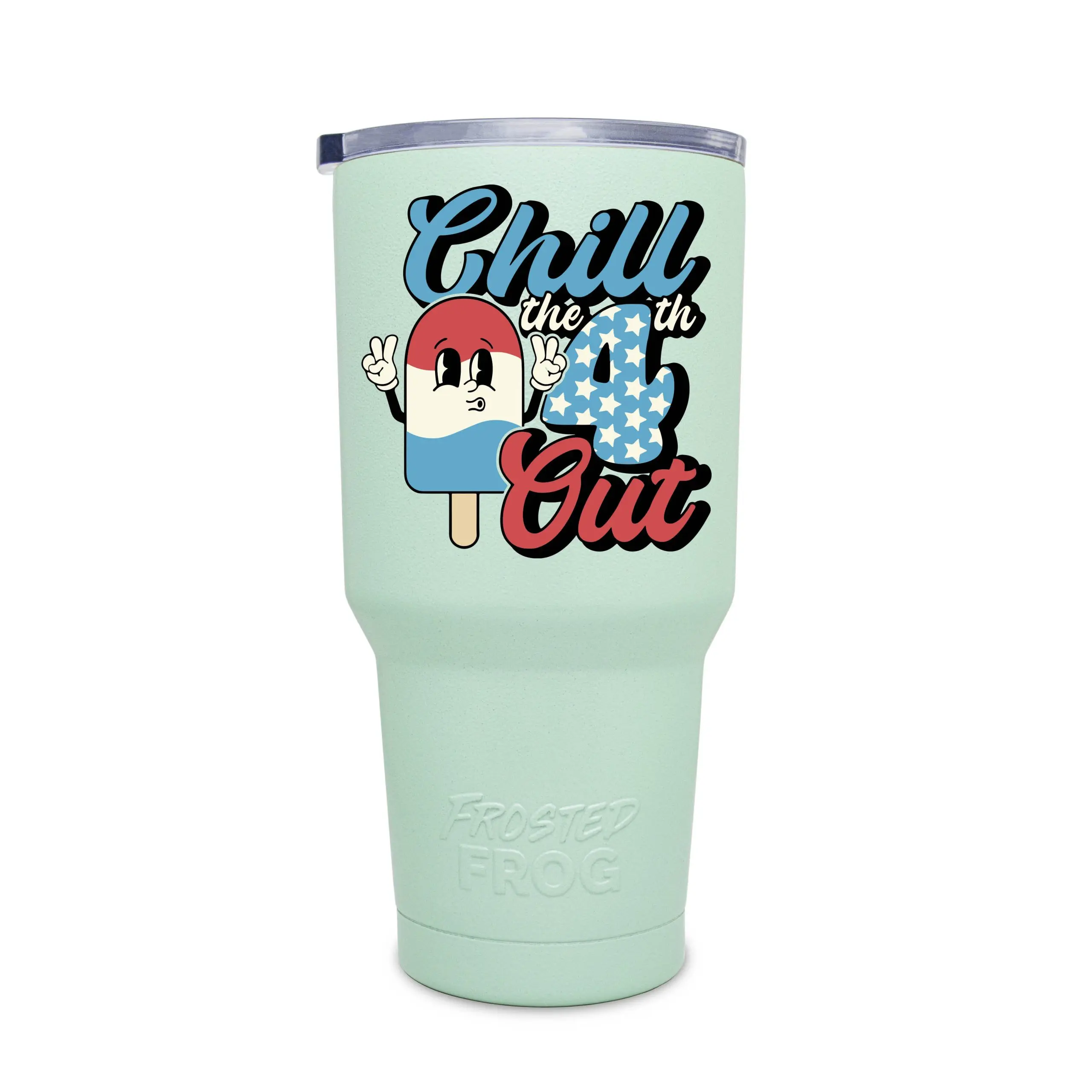Frosted Frog 30 Oz Tumbler - Chill the 4th Out