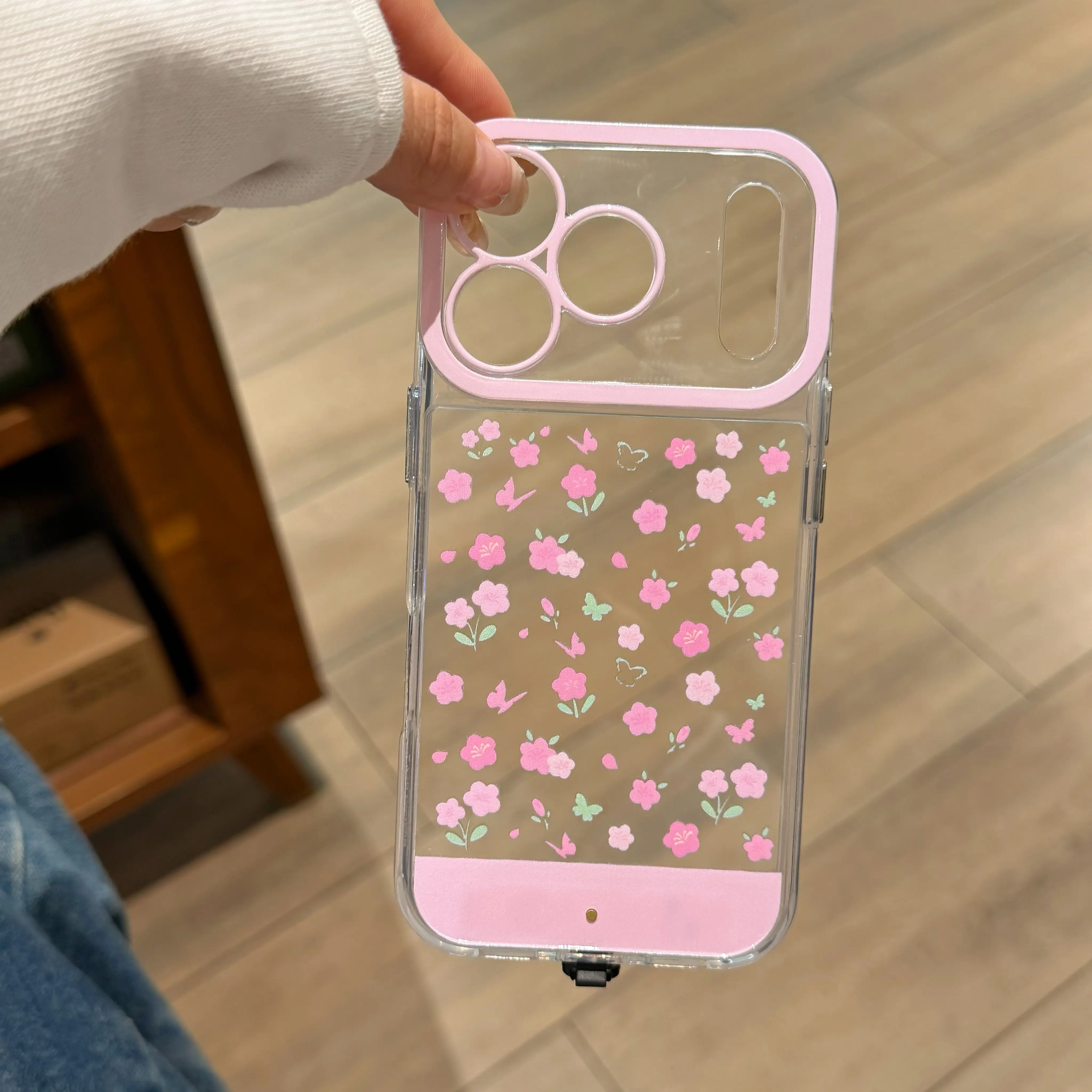 LED Floral print Phone Case, Compatible with iPhone 11/12/13/14/15/16/17 Pro/Pro Max/Plus, Stylish Protective Cover, Unique Design for Daily Use, Protective Casing