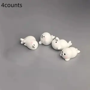 Cute Q-Mini Seal Collectible Dolls, Resin Animal Sculptures, Resin Figure, Cute Figurines, Cute Animal Design, Japanese Style Desktop Decorations, Office Desk Accessories, Perfect Gift Idea, Resin Figurine Statue