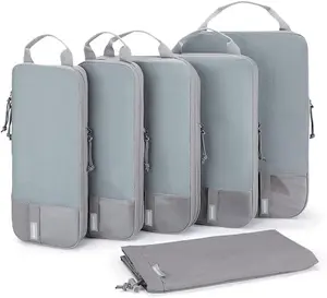 6 Set/4 Set/2 Set Compression Packing Cubes for Travel, Lightweight Vacation Travel Essentials, Travel Accessories for Suitcase Organizer Bags Set, Durable Luggage Organizer Travel Bags