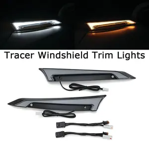 Suitable for Harley Dual-Lamp Road Glide ST CVO, modified LED front windshield light bar, turn signal, daytime running light