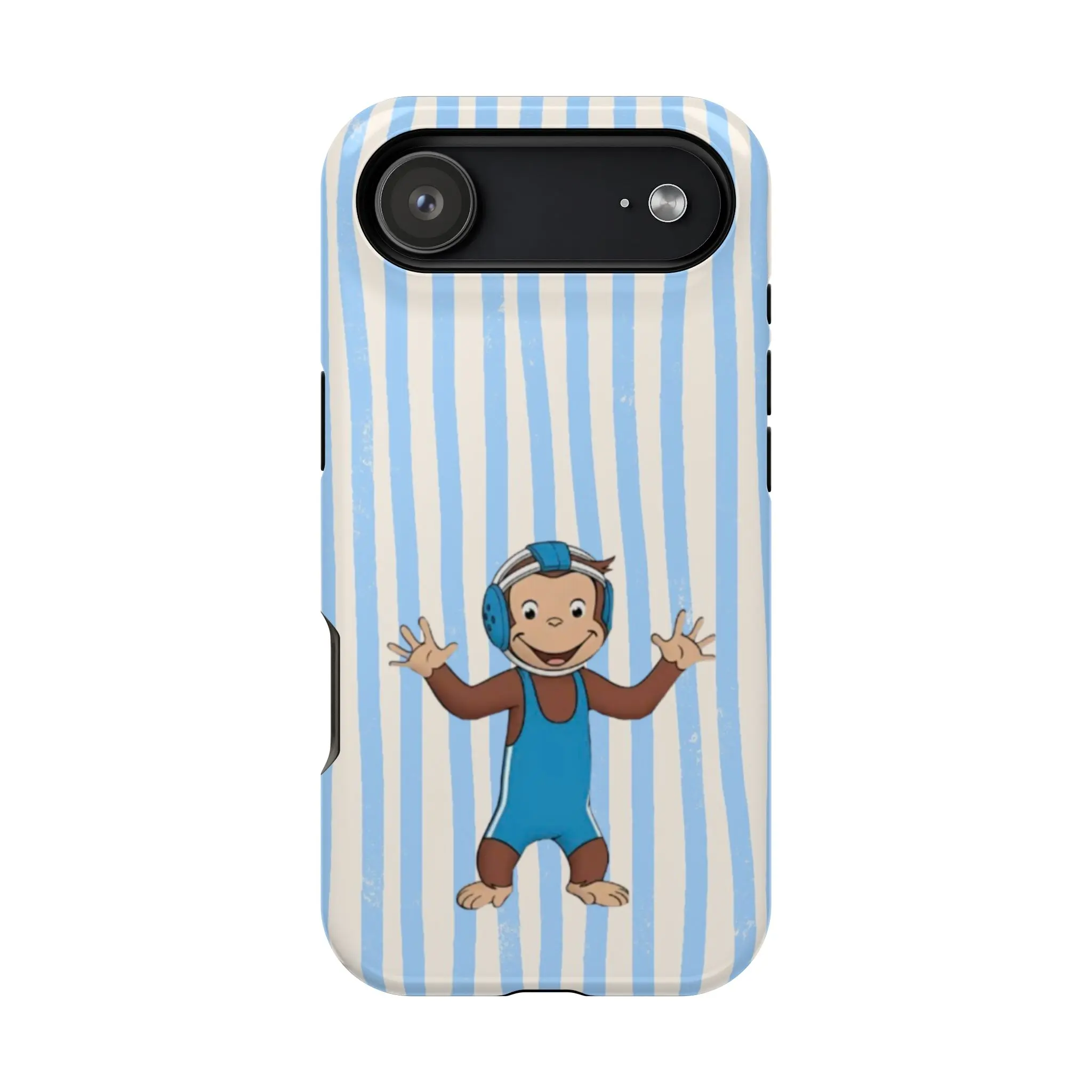 Vintage Wrestling Curious George Monkey Phone Case, Pastel Stripes with Wrestling Vibes Case Cover Compatible With Vintage Wrestling Curious George Monkey Phone Case, Pastel Stripes with Wrestling Vibes Case Cover Compatible With
